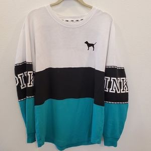 PINK Victoria's Secret long sleeve color block top
